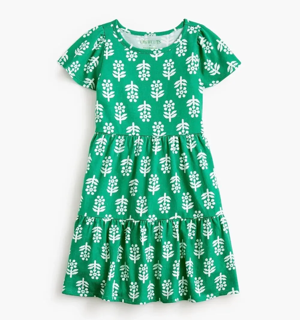 J.Crew Crewcuts 4 Girls' Emerald Beryl dress Spring 26